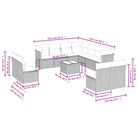 Loungeset in bruin materiaal met gepoedercoat staal en poly rattan - Tuinsets