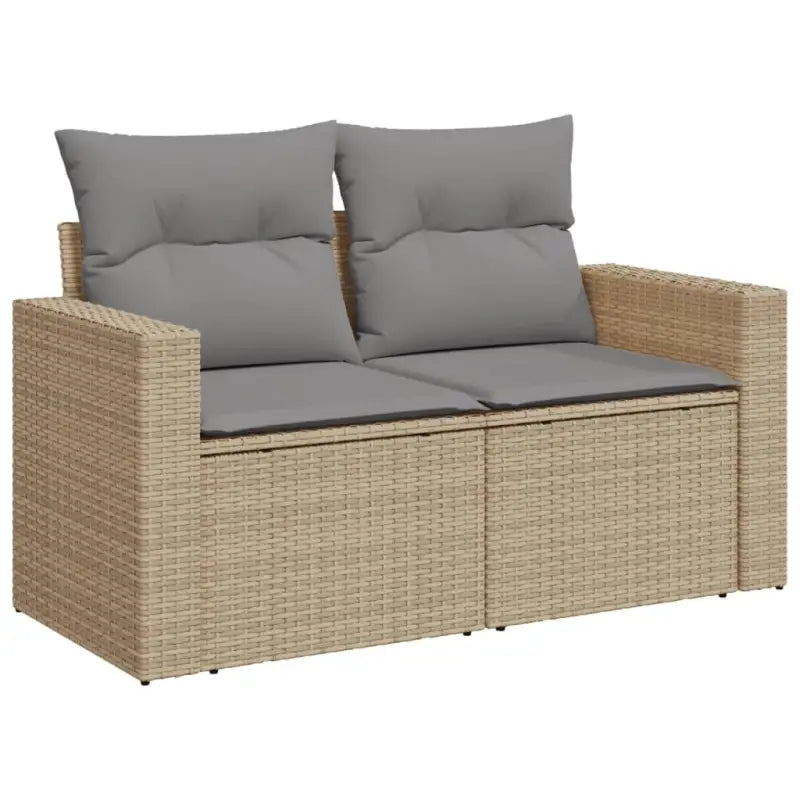 Loungeset in gemengd beige materiaal met waterdichte tas - beige mix en lichtgrijs - Tuinsets