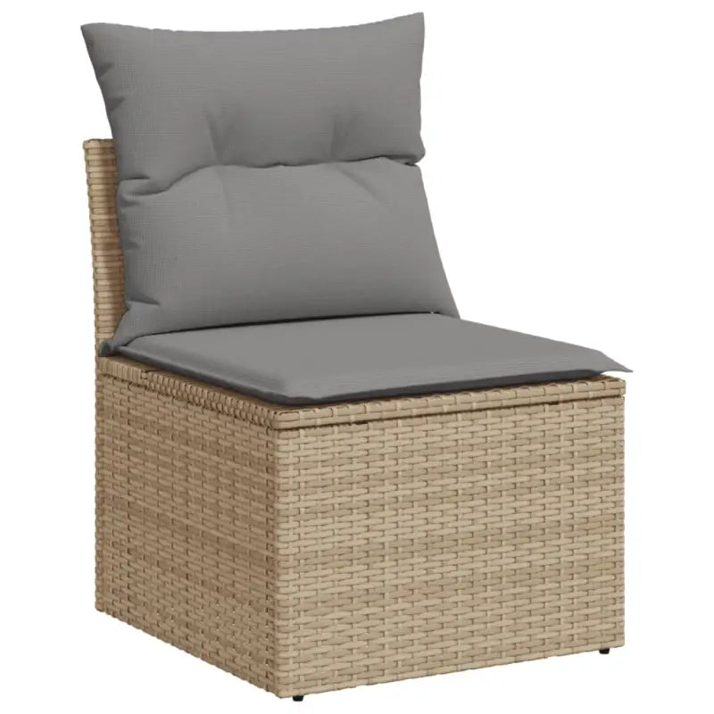 Loungeset in gemengd beige materiaal met waterdichte tas - beige mix en lichtgrijs - Tuinsets