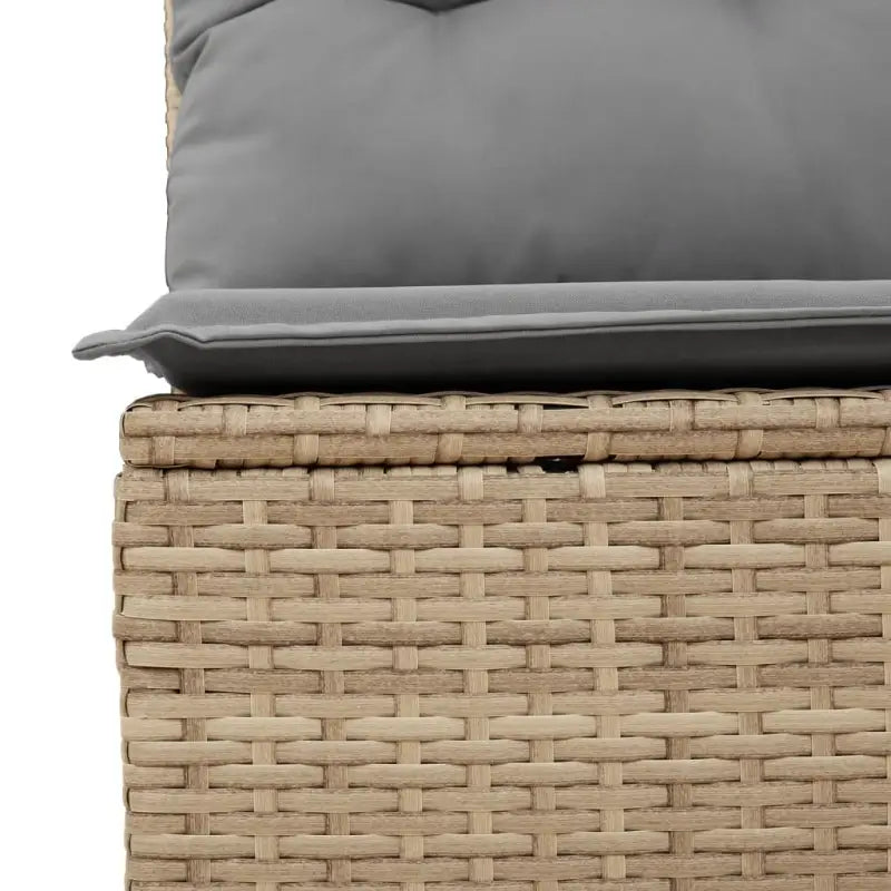 Loungeset in gemengd beige materiaal met waterdichte tas - beige mix en lichtgrijs - Tuinsets
