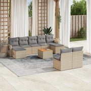 Loungeset in gemengd beige materiaal voor een gezellige tuinruimte - Tuinsets