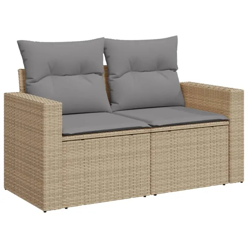 Loungeset in gemengd beige materiaal voor gezellige buitenruimtes - Tuinsets