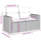 Loungeset in gemengd beige materiaal voor gezellige buitenruimtes - Tuinsets