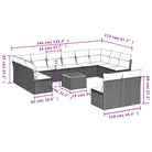 Loungeset in gemengd beige met waterdichte tas voor tuin en terras - Tuinsets