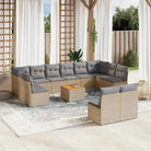 Loungeset in gemengd beige met waterdichte tas voor tuin en terras - Tuinsets