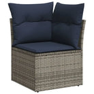 Loungeset in grijs materiaal met gepoedercoat staal afmetingen - Tuinsets