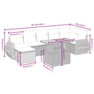 Loungeset in grijs materiaal met gepoedercoat staal afmetingen - Tuinsets