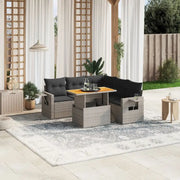 Loungeset in grijs materiaal met gepoedercoat staal afmetingen - Tuinsets