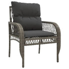 Loungeset in grijs materiaal met gepoedercoat staal en afmetingen - Tuinsets