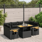 Loungeset in grijs materiaal met gepoedercoat staal en comfortabele afmetingen - Zwart / zonder opbergruimte - Tuinsets