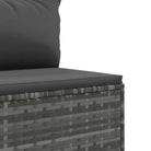 Loungeset in grijs materiaal met gepoedercoat staal en comfortabele rugkussens - Tuinsets