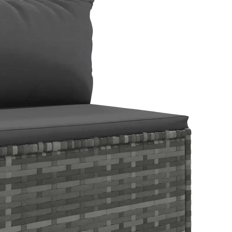 Loungeset in grijs materiaal met gepoedercoat staal en comfortabele rugkussens - Tuinsets
