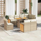 Loungeset in grijs materiaal met gepoedercoat staal en comfortabele afmetingen - beige en crèmekleurig