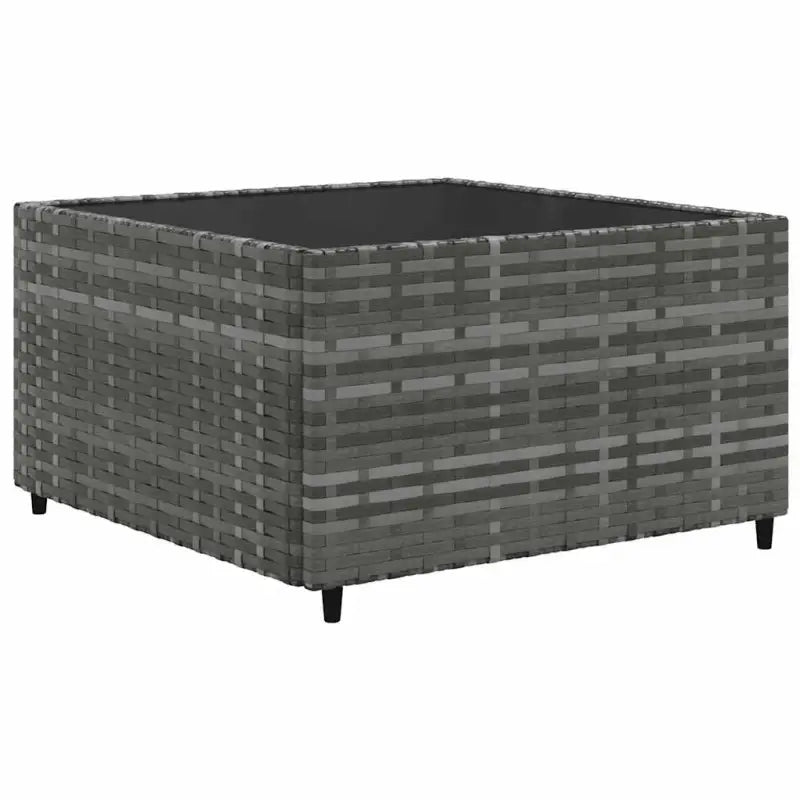 Loungeset in grijs materiaal met gepoedercoat staal en comfortabele rugkussens - Tuinsets