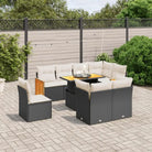 Loungeset in grijs materiaal met gepoedercoat staal en comfortabele afmetingen - Zwart en crème / zonder opbergruimte