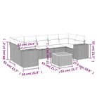 Loungeset in grijs materiaal met gepoedercoat staal en ideale afmetingen - Tuinsets