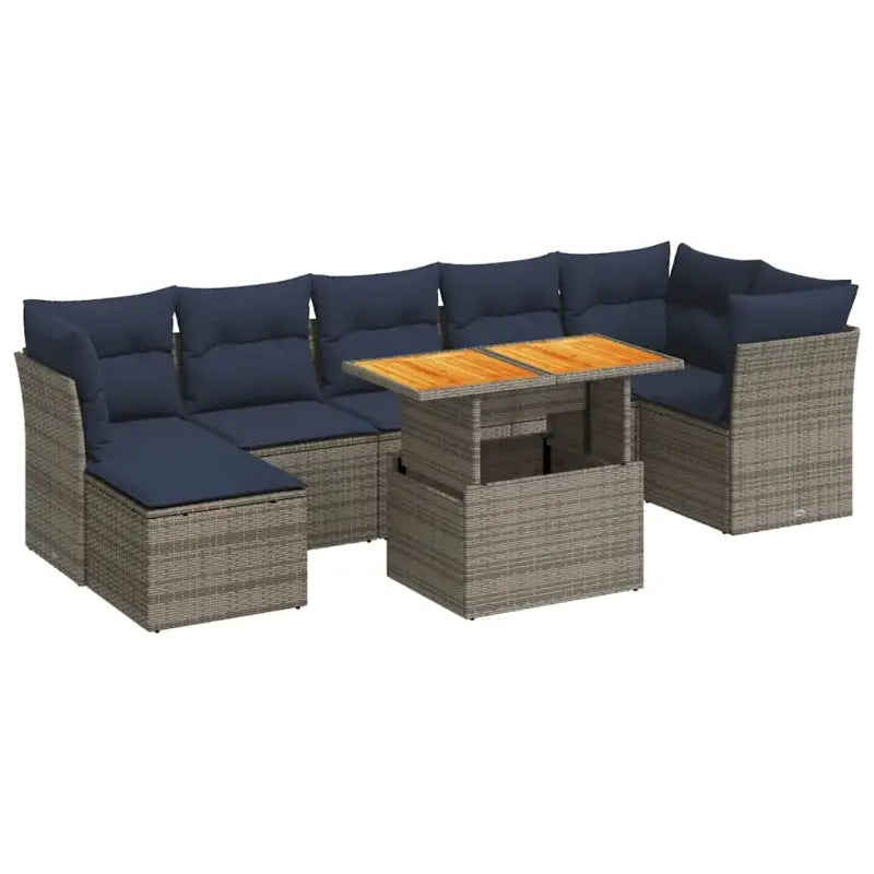 Loungeset in grijs materiaal met gepoedercoat staal en waterdichte tas - Grijs - Tuinsets
