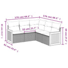 Loungeset in grijs materiaal met gepoedercoat staal en waterdichte zak - Tuinsets