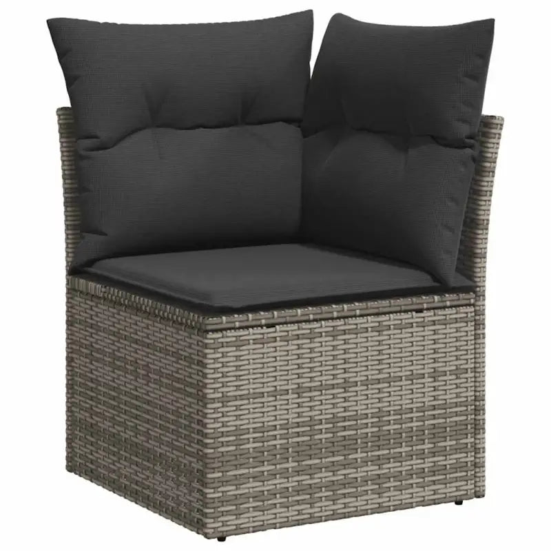 Loungeset in grijs materiaal met gepoedercoat staal en waterdichte tas - Tuinsets