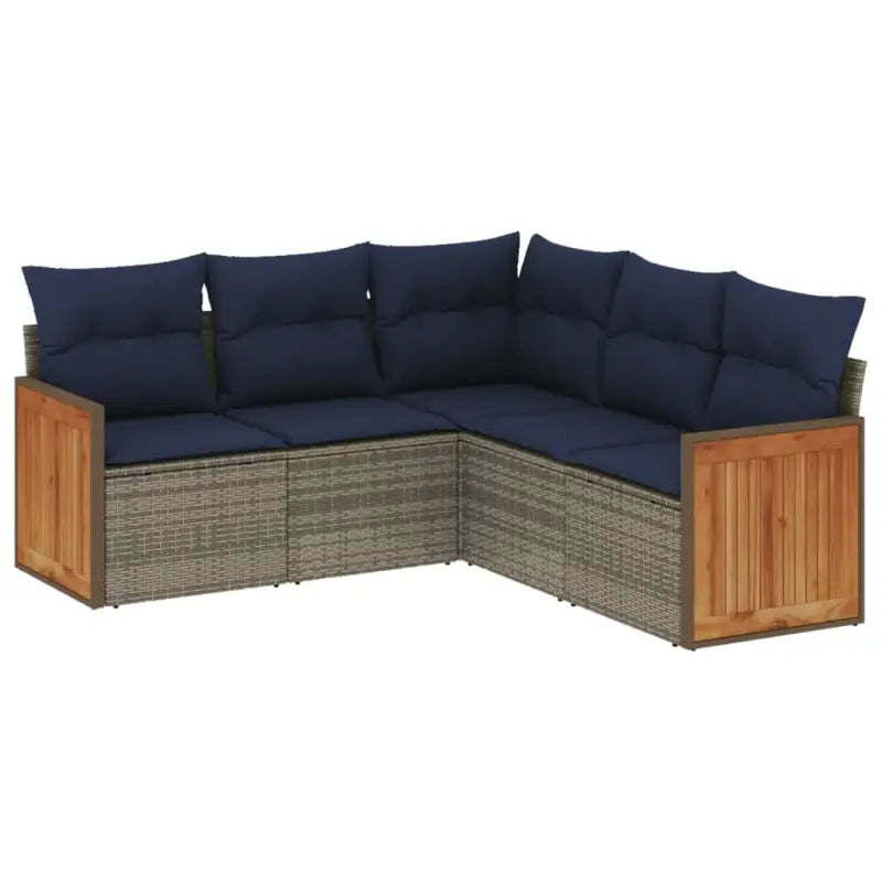 Loungeset in grijs materiaal met gepoedercoat staal en waterdichte zak - Tuinsets