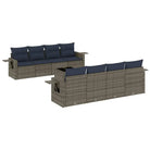 Loungeset in grijs materiaal met gepoedercoat staal en waterdichte tas - Tuinsets