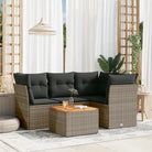 Loungeset in Grijs Materiaal met Waterdichte Tas en Gepoedercoat Staal - Tuinsets