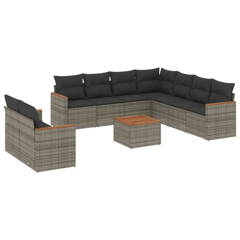 Loungeset in grijs materiaal met waterdichte tas en gepoedercoat staal - Tuinsets