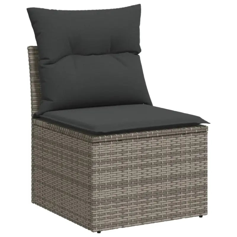 Loungeset in Grijs Materiaal met Waterdichte Tas en Gepoedercoat Staal - Tuinsets