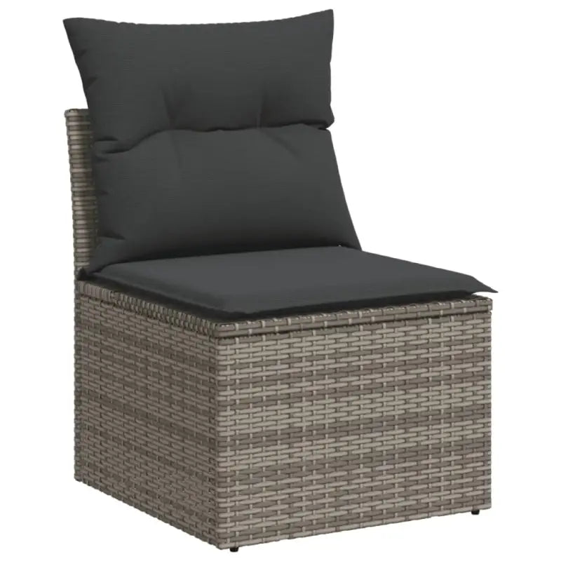 Loungeset in grijs materiaal met waterdichte tas en gepoedercoated staal - Tuinsets