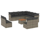 Loungeset in grijs materiaal met waterdichte tas en gepoedercoated staal - Tuinsets