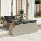 Loungeset in grijs materiaal met waterdichte zak en gepoedercoat staal - Lichtgrijs / met opbergruimte - Tuinsets