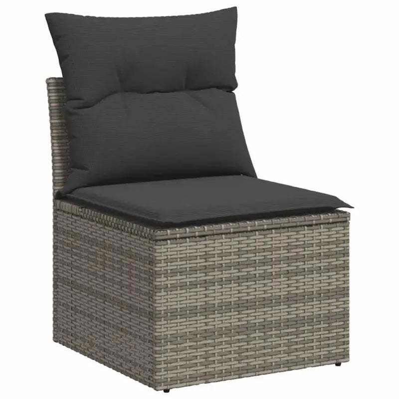 Loungeset in grijs materiaal met waterdichte zak en gepoedercoat staal - Tuinsets