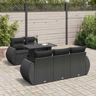 Loungeset in grijs materiaal met waterdichte zak en gepoedercoat staal - Zwart / met opbergruimte - Tuinsets