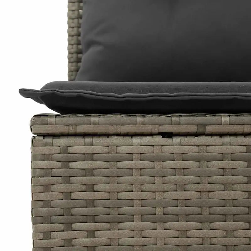 Loungeset in grijs materiaal met waterdichte zak en gepoedercoat staal - Tuinsets
