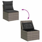 Loungeset in grijs materiaal met waterdichte zak en gepoedercoat staal - Tuinsets