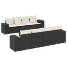 Loungeset in zwart materiaal met gepoedercoat staal afmetingen - Tuinsets