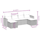 Loungeset in zwart materiaal met gepoedercoat staal afmetingen - Tuinsets