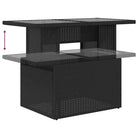 Loungeset in zwart materiaal met gepoedercoat staal en perfecte afmetingen - Tuinsets