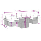 Loungeset in zwart materiaal met gepoedercoat staal en ruime afmetingen - Tuinsets