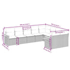 Loungeset met beige materiaal en gepoedercoat staal voor buitengebruik - Tuinsets