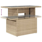 Loungeset met beige materiaal en gepoedercoat staal voor buitengebruik - Tuinsets