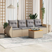 Loungeset met beige materiaal en gepoedercoat staal voor buitenplezier - Tuinsets