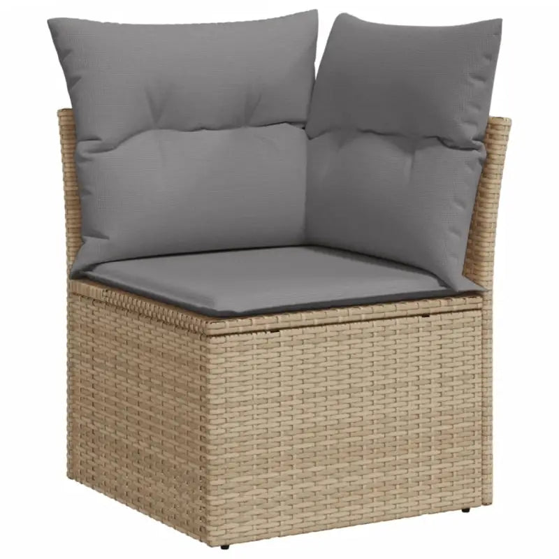 Loungeset met beige materiaal en gepoedercoat staal voor buitengebruik - Tuinsets