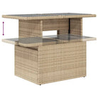Loungeset met beige materiaal en gepoedercoat staal afmetingen - Tuinsets
