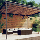 Loungeset met comfortabele diepte zitting en perfecte afmetingen zitkussen - Bruin en crème / 4x hoek + 5x midden