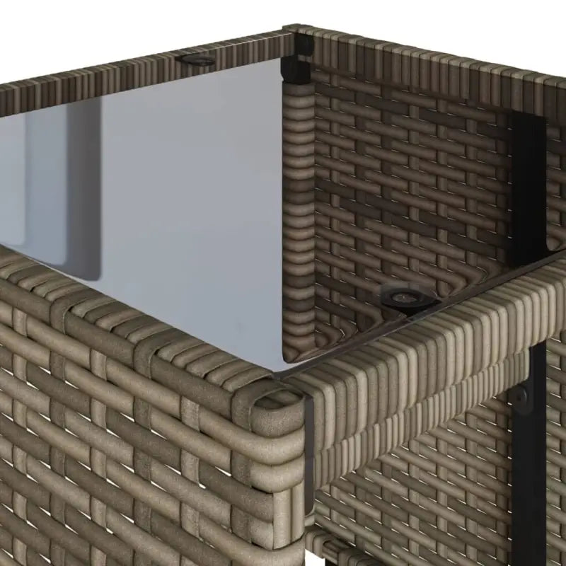 Loungeset met gehard glas en grijs materiaal voor jouw tuin of terras - Tuinsets