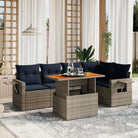Loungeset met grijs materiaal en gepoedercoat staal afmetingen - Tuinsets