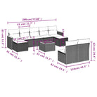 Loungeset met grijs materiaal en gepoedercoat staal voor buiten ontspanning - Tuinsets