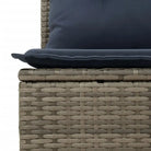 Loungeset met grijs materiaal en gepoedercoat staal voor buiten - Tuinsets