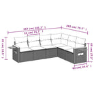 Loungeset met grijs materiaal en gepoedercoat staal voor buiten - Tuinsets